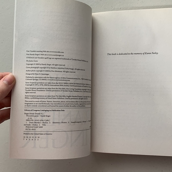 ✨2 for $15✨ The Justice Game Book Written By Randy Singer - Picture 4 of 5